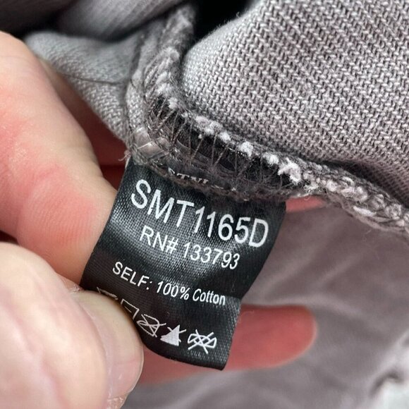 POL Distressed Gray Denim Button-Up Shirt With Frayed Hem By POL Size S 5869 - Picture 4 of 8